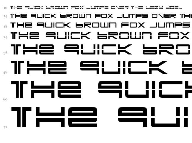 Yonder Recoil font waterfall